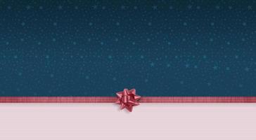 Starry night background with bow and ribbon in pastel colors for Christmas or gift wrap with copy space photo