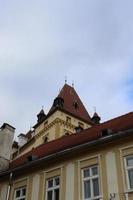 Different angles showing the upper part of the clock tower in Sighisoara photo
