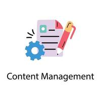 Trendy Content Management vector