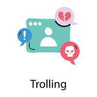 Trendy Trolling Concepts vector