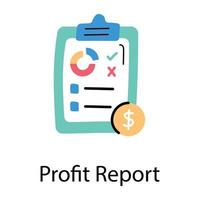 Trendy Profit Report vector