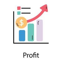 Trendy Profit  Concepts vector