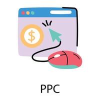 Trendy PPC Concepts vector