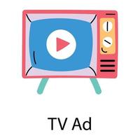 Trendy TV Ad vector