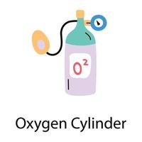 Trendy Oxygen Cylinder vector
