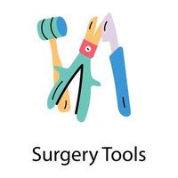 Trendy Surgery Tools vector