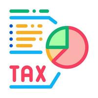 Tax Diagram Icon Vector Outline Illustration