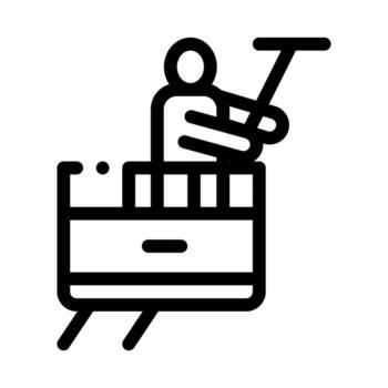 ilustración de contorno de vector de icono de arandela de ventana