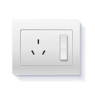 Realistic Detailed 3d Uk Socket Power. Vector