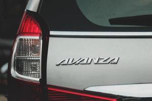 Jakarta, Indonesia in July 2022. Toyota Avanza car logo photo