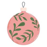 Christmas toy and ball in vintage style. Christmas ornament vector
