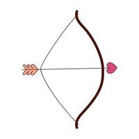 Hand drawn cupid 's bow for Valentine day. Design elements for posters, greeting cards, banners and invitations. vector