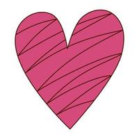 Hand drawn heart for Valentine day. Design elements for posters, greeting cards, banners and invitations. vector
