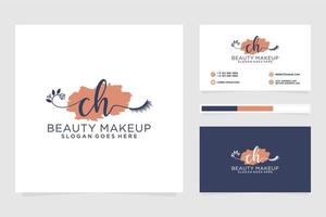 Initial CH Feminine logo collections and business card templat Premium Vector