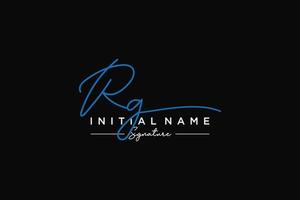 Initial RG signature logo template vector. Hand drawn Calligraphy lettering Vector illustration.