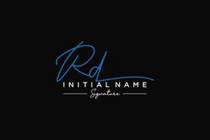 Initial RD signature logo template vector. Hand drawn Calligraphy lettering Vector illustration.