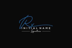 Initial RX signature logo template vector. Hand drawn Calligraphy lettering Vector illustration.