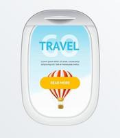 Realistic Detailed 3d Travel and Tourism Banner Card Vecrtical. Vector