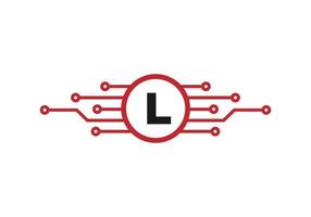 Letter L Technology Logo. Network Logo Design vector