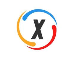 diseño de logotipo de tecnología letra x vector