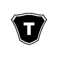 Letter T Shield Logo Design vector