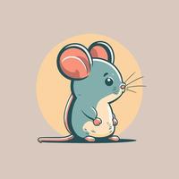 ratón de dibujos animados ilustración vectorial de un lindo ratón de dibujos animados. ratón de dibujos animados vector
