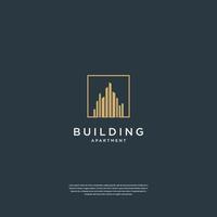 Abstract building logo design real estate, architecture, construction vector