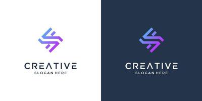 Creative Letter S logo design inspiration vector