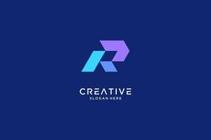 icono de diseño de logotipo abstracto letra r vector