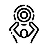 Human Hold Target Icon Vector Outline Illustration