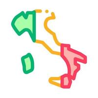 italia país mapa icono vector contorno ilustración