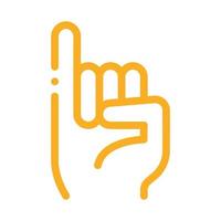 Hand Gesture Icon Vector Outline Illustration