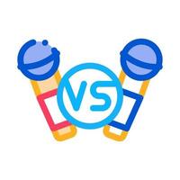 Karaoke Battle Icon Vector Outline Illustration