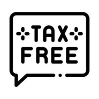 Tax Free Icon Vector Outline Illustration