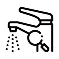 Faucet Research Icon Vector Outline Illustration