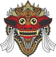 ilustración de máscara barong vector