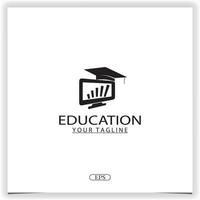 educación en línea logo premium elegante plantilla diseño vector eps 10