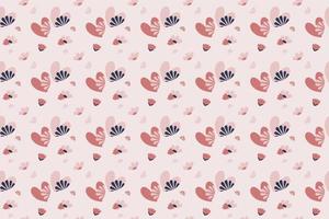 Lindo color pastel corazón patrón amor tema diseño para fondo papel pintado tela día de San Valentín ceremonia de boda aniversario artesanía telón de fondo papel de regalo vector