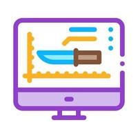 Knife Display Icon Vector Outline Illustration