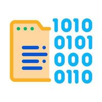 Binary Code Icon Vector Outline Illustration