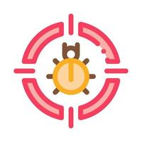 Bug Target Icon Vector Outline Illustration