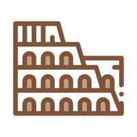 Coliseum Building Icon Vector Outline Illustration