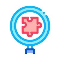 Puzzle Research Icon Vector Outline Illustration