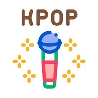 Kpop Microphone Icon Vector Outline Illustration