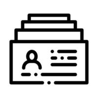 Customer Database Icon Vector Outline Illustration