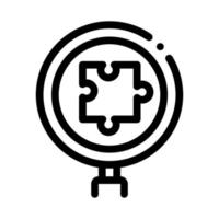 Puzzle Research Icon Vector Outline Illustration