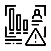 Bad Working Employee Card Icon Thin Line Vector