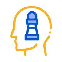 Chess Figure Head Icon Vector Outline Illustration