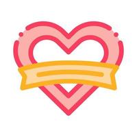 Tattoo Heart Form Icon Vector Outline Illustration