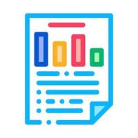 Statistician Report Document Icon Thin Line Vector